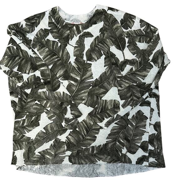 Show me your mumu oversized Leaf Print Sweater size Small - Picture 2 of 6